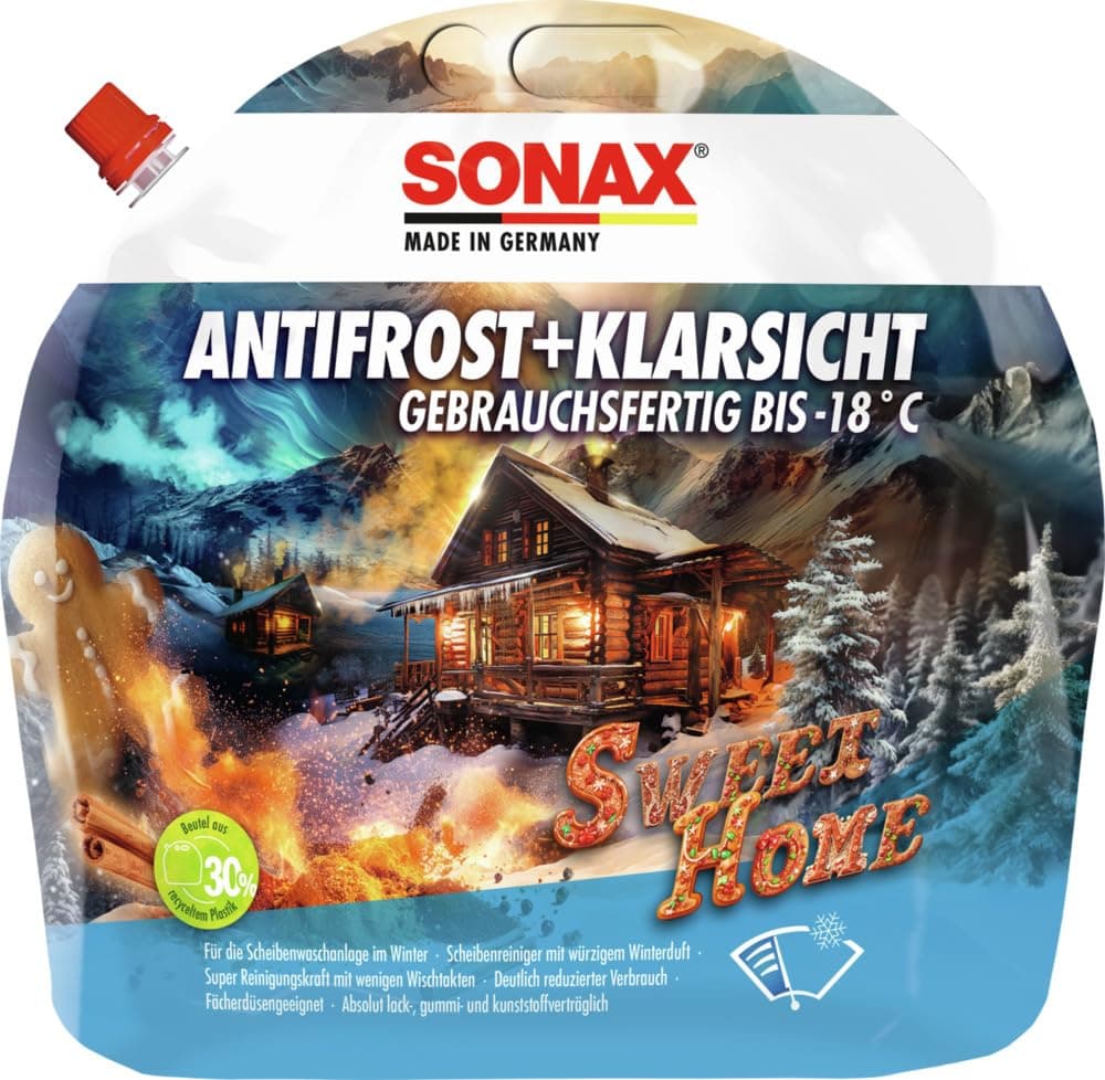 SONAX AntiFrost+KlarSicht bis -18 °C Sweet Home (3 Liter) 🌬️❄️