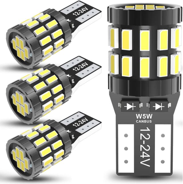 OUSHI Canbus 12V 24V Innenraumbeleuchtung Birne, 6000K Xenon Weiß Glühbirne - 4 Stück W5W 🌟