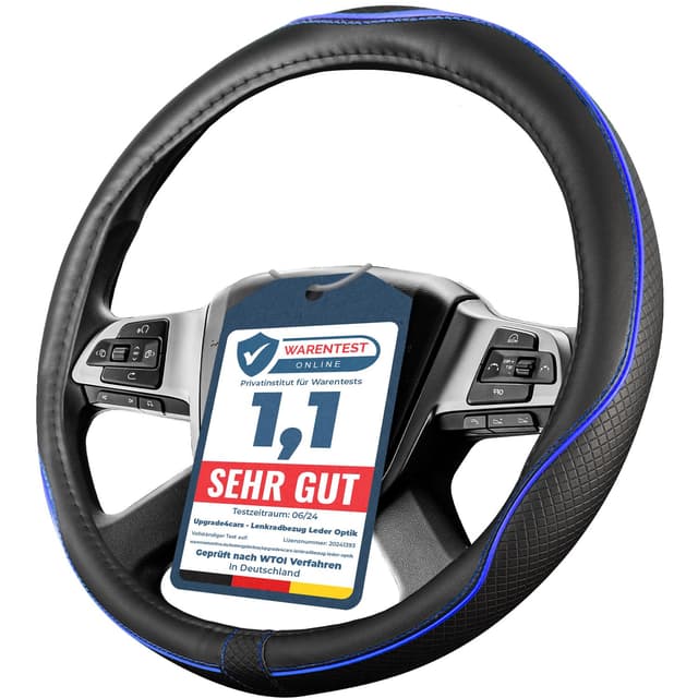 🚗 Upgrade4cars LKW Lenkradbezug 44-46 cm in Blau | Lenkradschoner Universal 🏆