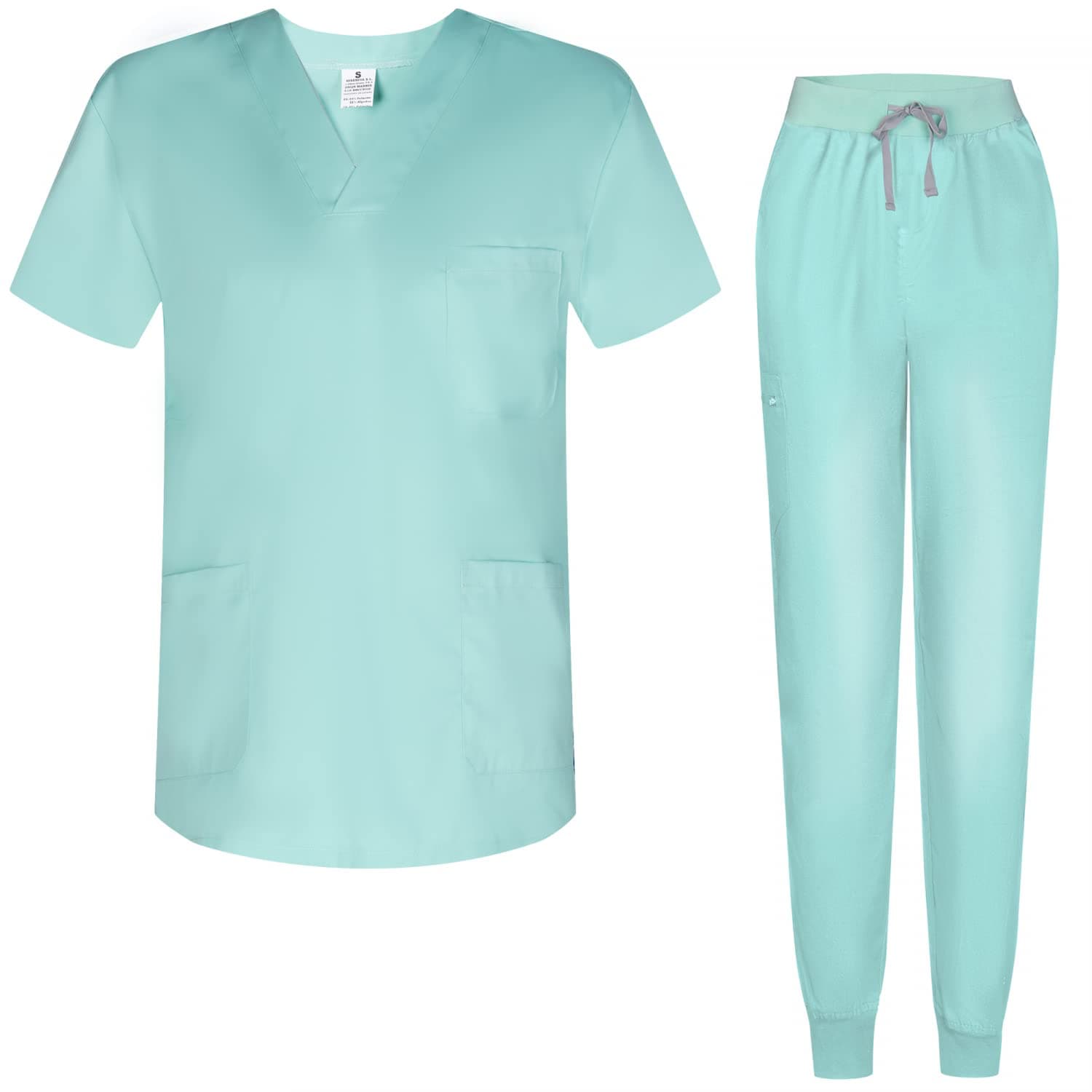 👩‍⚕️ MISEMIYA - Unisex-Schrubb-Set - Medizinische Uniform mit Oberteil und Hose 817-8316 L Türkis
