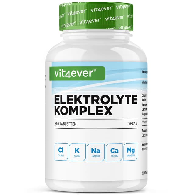 🌟 Elektrolyte Tabletten - 600 Stück - Hochdosiert & Vegan 🌿