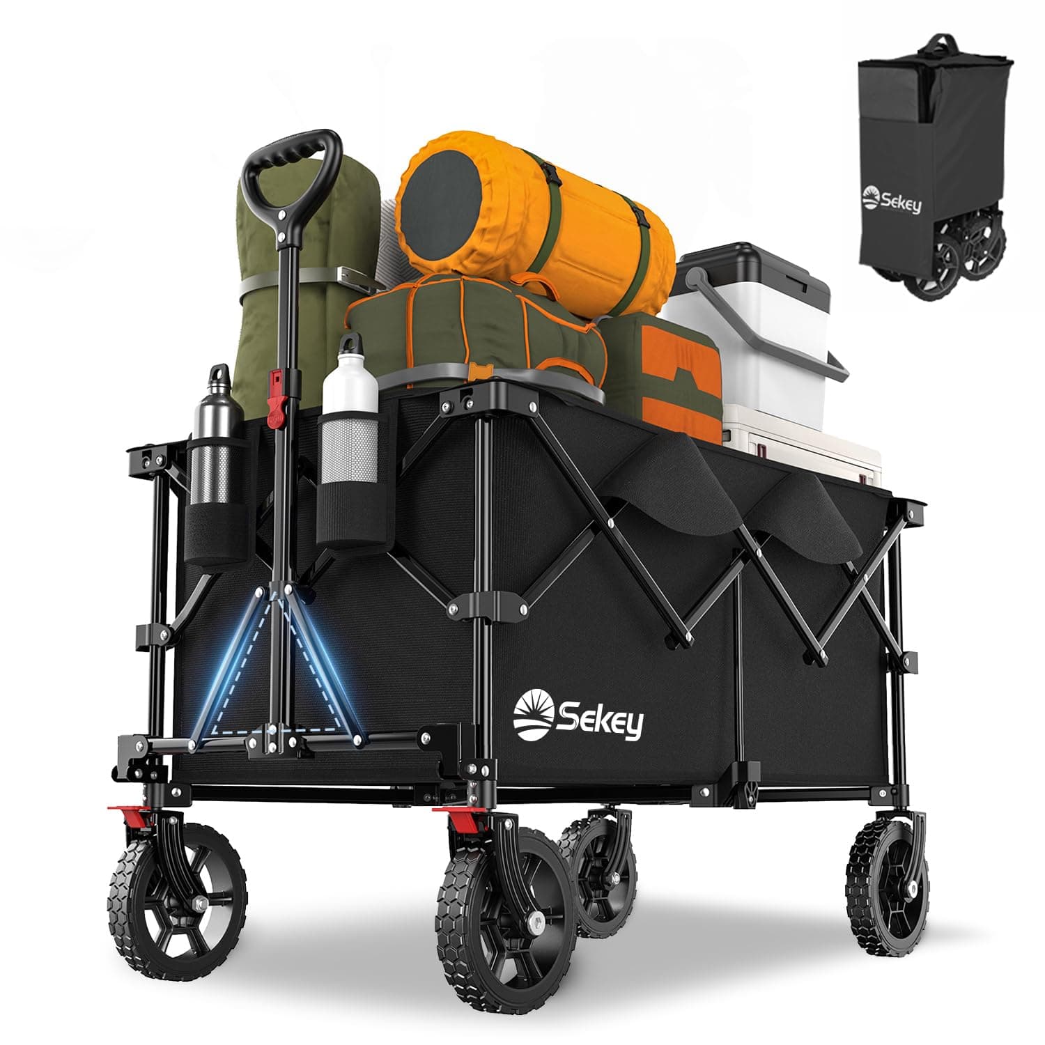 Sekey XXL Plus Bollerwagen Faltbar 200L 200KG Tragkraft 🌟
