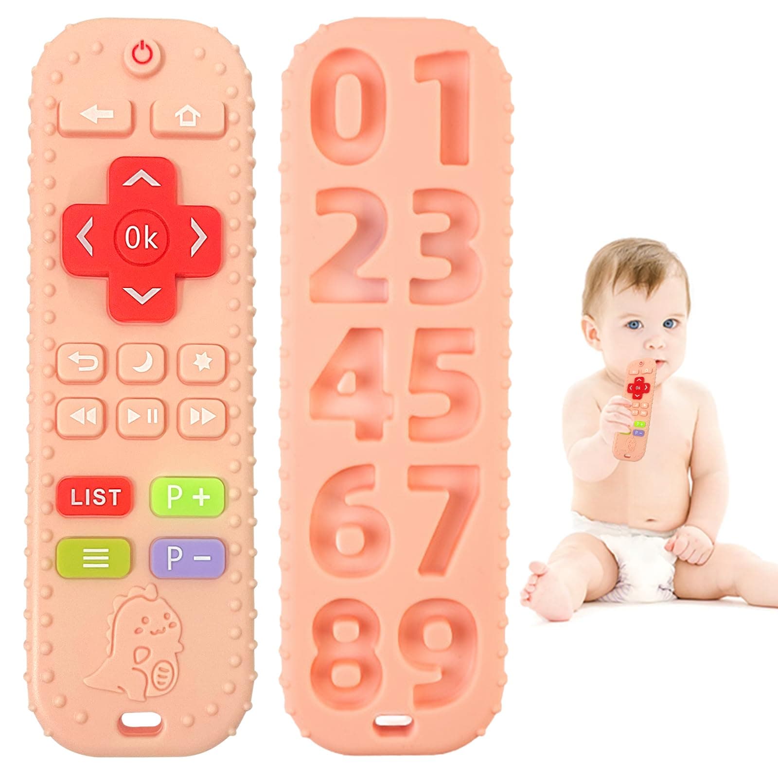 0-12 Monate Silikon-Baby-Zahnungsspielzeug in rosa Farbe - Angebot