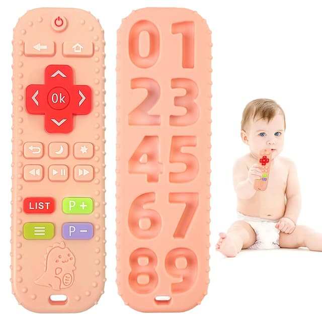 0-12 Monate Silikon-Baby-Zahnungsspielzeug in rosa Farbe - Angebot