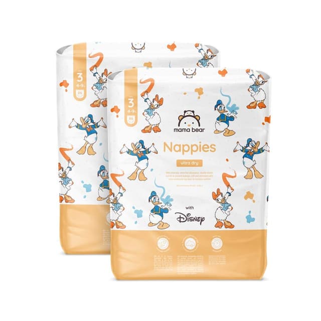 🌟 Super Deal! Mama Bear Disney Ultra Dry Windeln Größe 3 Monatsbox - 172 Stück 🌟