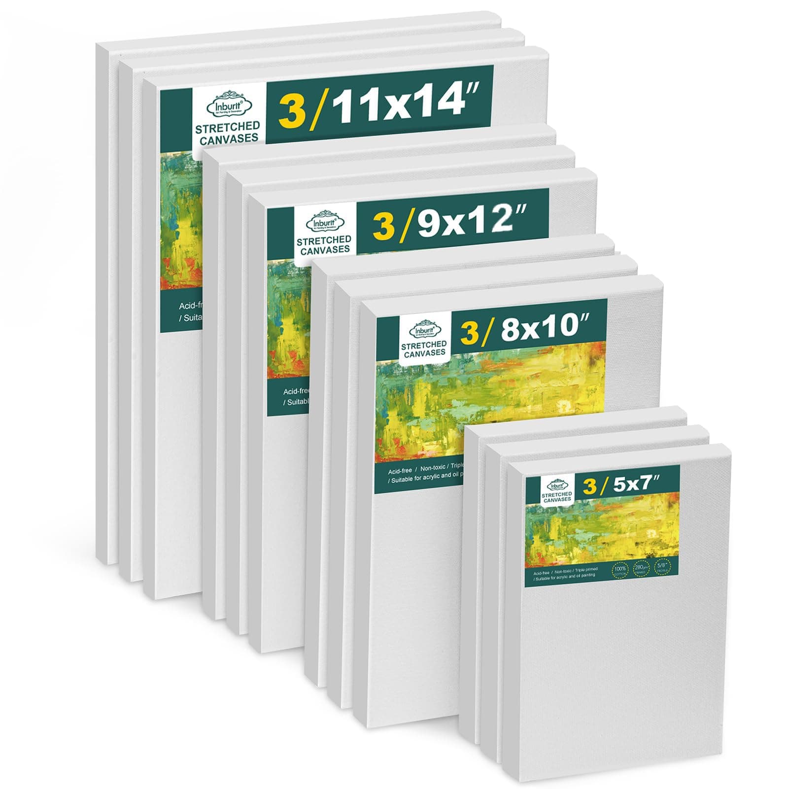 Leinwand zum Bemalen, 12 Stück Set 🎨🖌️