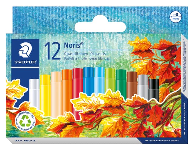 🎨🖍️ Super Angebot! STAEDTLER 241 NC12 Ölpastellkreide Noris Club, 12 Stück im Etui