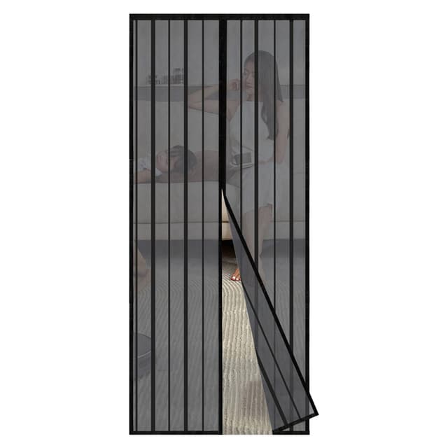 🪲🚪 Sekey Magnet Fliegengitter Balkontür ohne Bohren 140x240cm Schwarz