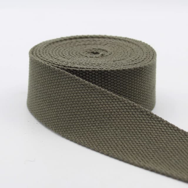 🔥 Super Deal! Leduc 5m Gurtband aus schwerer Baumwolle, Khaki (35) 3cm dunkelbraun 5mx30mm