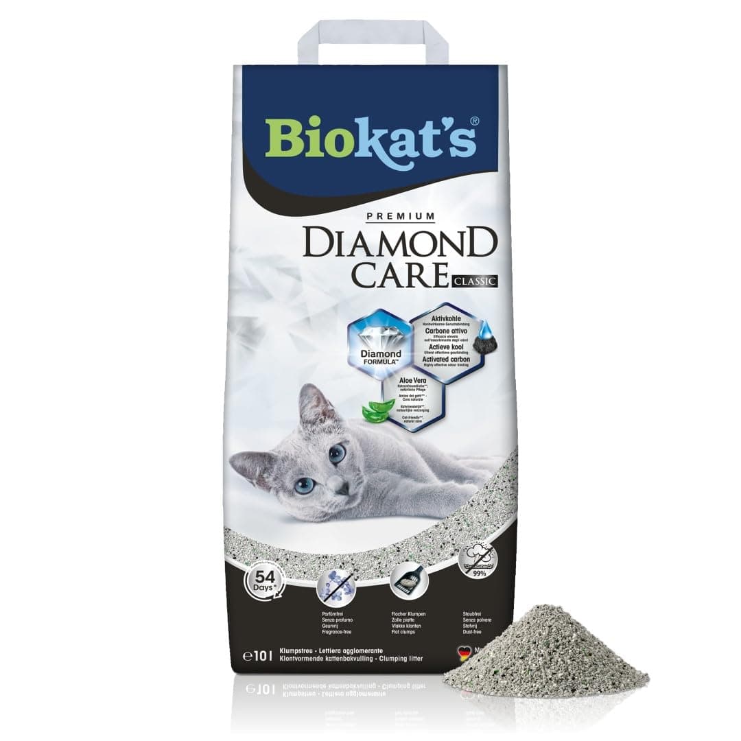 🐱🌿 Biokat's Diamond Care Classic Katzenstreu ohne Duft - 10L Sack