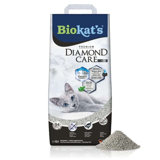 🐱🌿 Biokat's Diamond Care Classic Katzenstreu ohne Duft - 10L Sack
