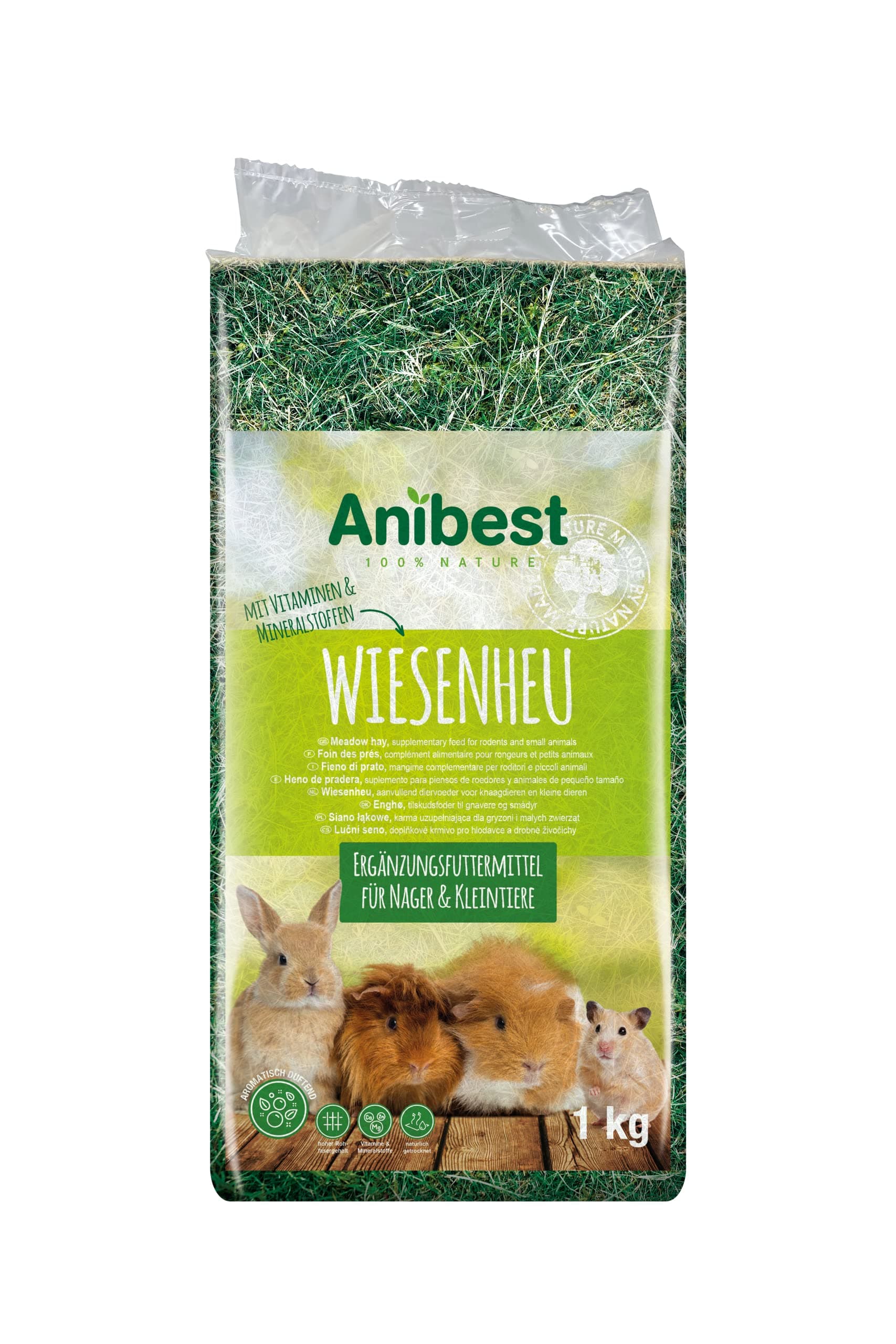 Anibest Wiesenheu, 100 % natürliches Futter für Nager und Kleintiere 🐰🌿
