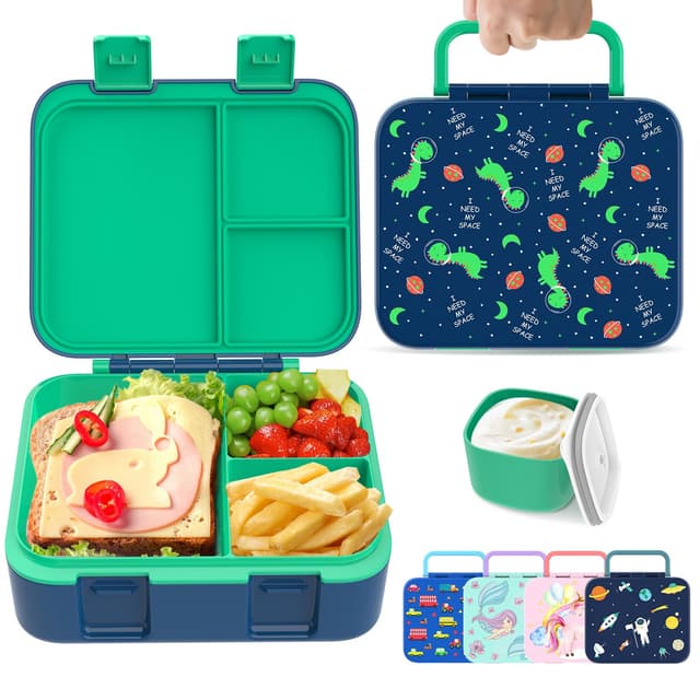 hombrima Kinder Lunch Box, Bento Box Food Storage Container mit Multi-Fächern 🦕