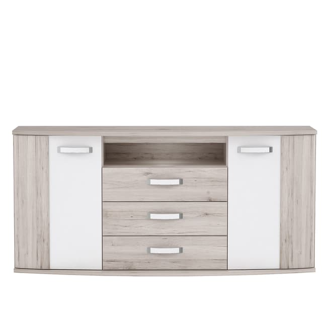 🌟 Angebot: Forte RONDINO Highboard mit 3 Schubladen und 2 Türen 🌟
