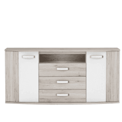 🌟 Angebot: Forte RONDINO Highboard mit 3 Schubladen und 2 Türen 🌟