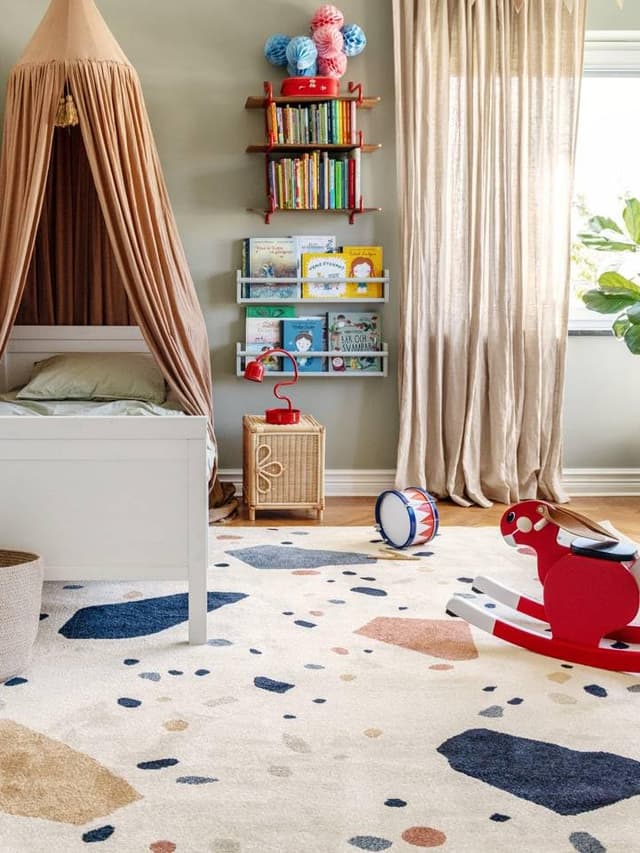 RugVista Beverly Teppich 160 x 230 cm - Moderner Kurzflor Teppich in Cremebeige/Blau 🎨🛡️🎉