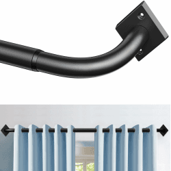 🌟 PeSenp Gardinenstange 85-228cm - Vorhangstange Ausziehbar Schwarz 🌙