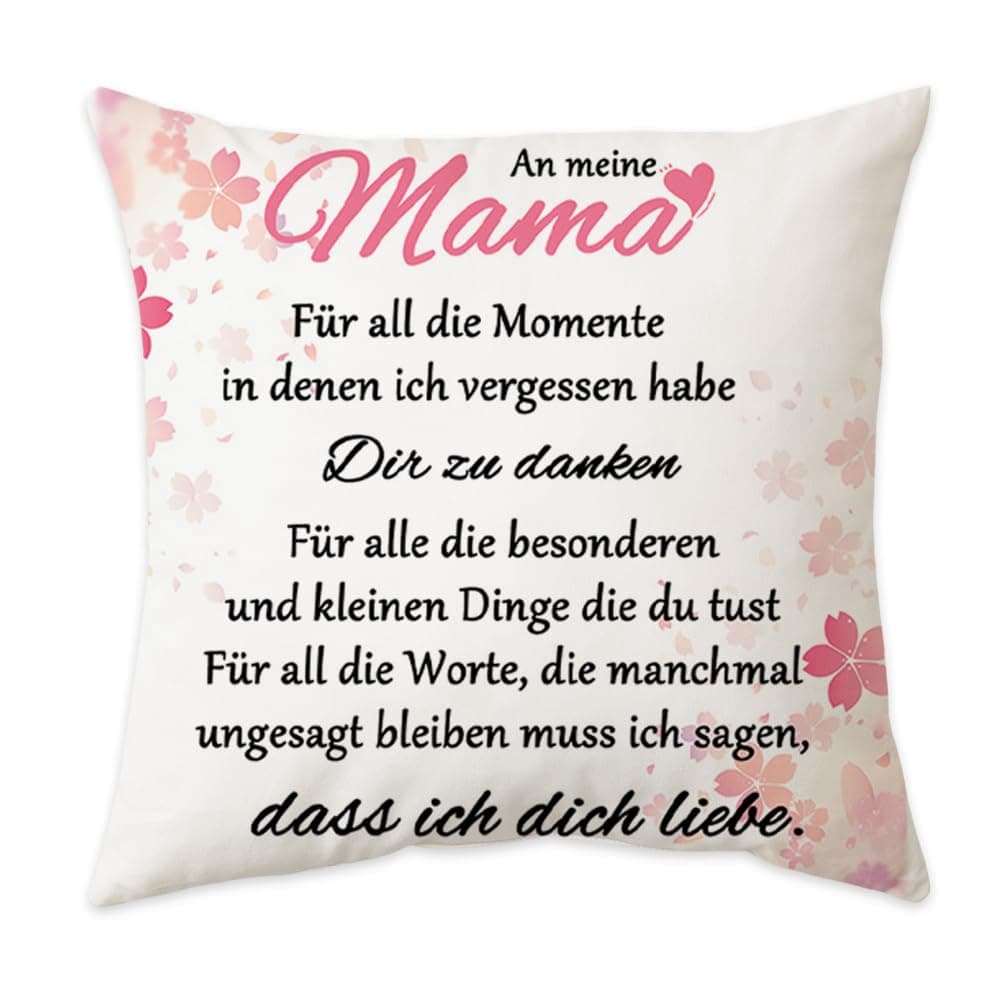 🎁 Mama Kissenbezüge 45x45 cm | Spezielle Geschenke für die beste Mama 💖