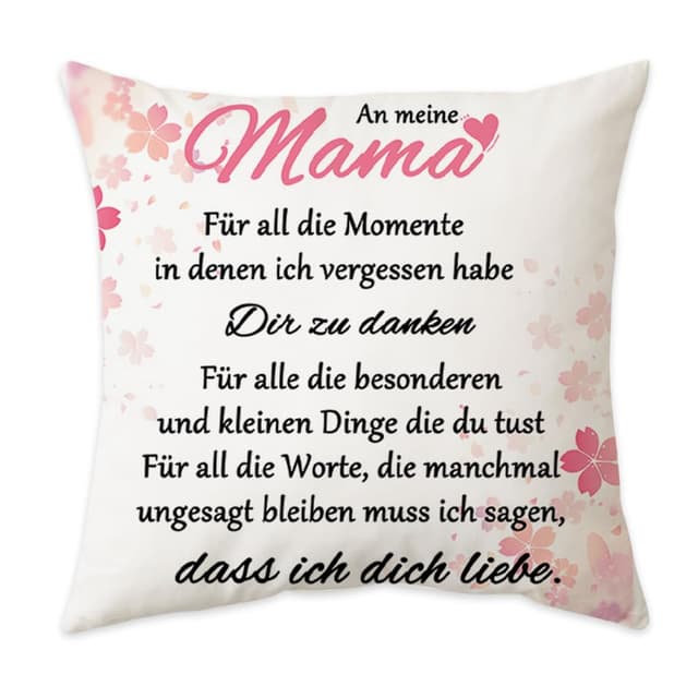 🎁 Mama Kissenbezüge 45x45 cm | Spezielle Geschenke für die beste Mama 💖