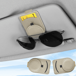 Upbeat Brillenhalter für Auto Sonnenblende - 2er Pack (Beige) 🕶️🚗 Angebot bei HelloDeals