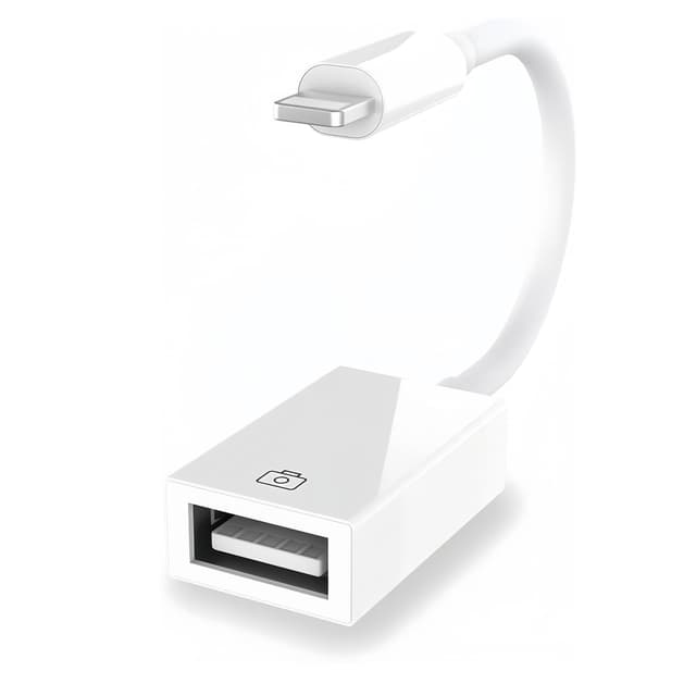 🚴‍♂️ Cyclingkit Lightning auf USB für iPhone OTG Kabeladapter Mini USB3.0 zu Lightning Apple-Kamera-Adapter für iPad für USB Stick SD Kartenleser Tastatur Maus usw [Mifi-Zertifizierung] Weiß