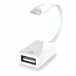 🚴‍♂️ Cyclingkit Lightning auf USB für iPhone OTG Kabeladapter Mini USB3.0 zu Lightning Apple-Kamera-Adapter für iPad für USB Stick SD Kartenleser Tastatur Maus usw [Mifi-Zertifizierung] Weiß