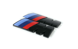 🔥 BMW Original M Logos (2 Stück) Schwarz hochglänzend für Kotflügel 5,5x2,0 cm