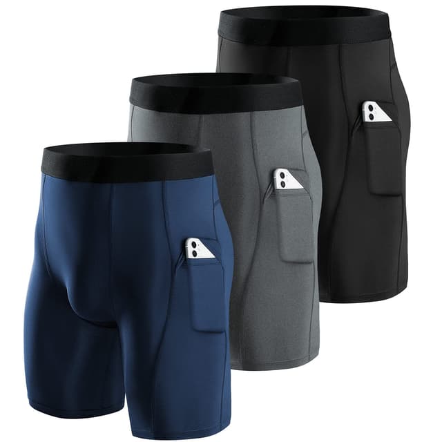 NIKSA 1/3er Pack Herren Kompressionsshorts 🏃‍♂️🔥 Sport Unterhosen