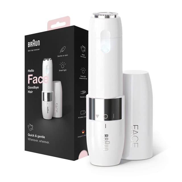 Braun Face Mini-Haarentferner für Damen 🌸 Elektrischer Gesichtshaarentferner mit Smartlight