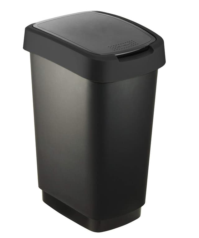 Rotho Salsa Mülleimer 25l mit Deckel, Kunststoff (PP) BPA-frei, schwarz recycelt 🗑️