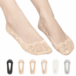 Spitzen Socken Damen-6 Paar Damen Ballerina Füßlinge Unsichtbare Baumwolle Sneakers 35-40 35-39 polychrome
