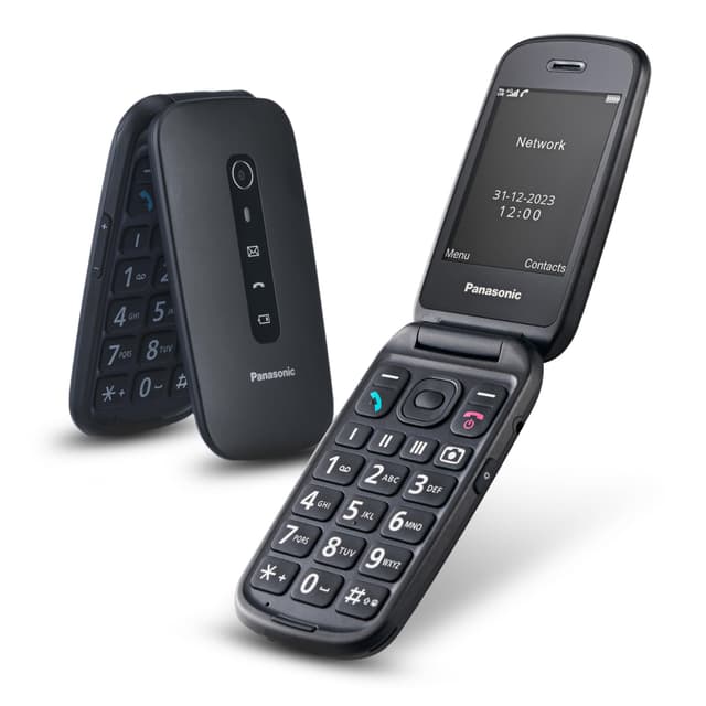 📱 Panasonic KX-TU550EXB 4G Essentials Clamshell Handy für Senioren, 1,2 MP Kamera, Schwarz 🌟