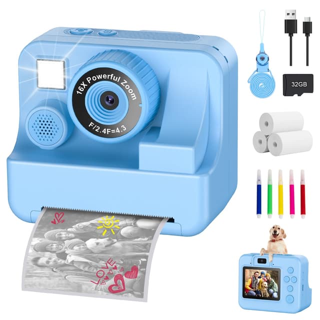 📸 Sofortbildkamera Kinder Mit Selfie1080p Kinderkamera 🎁