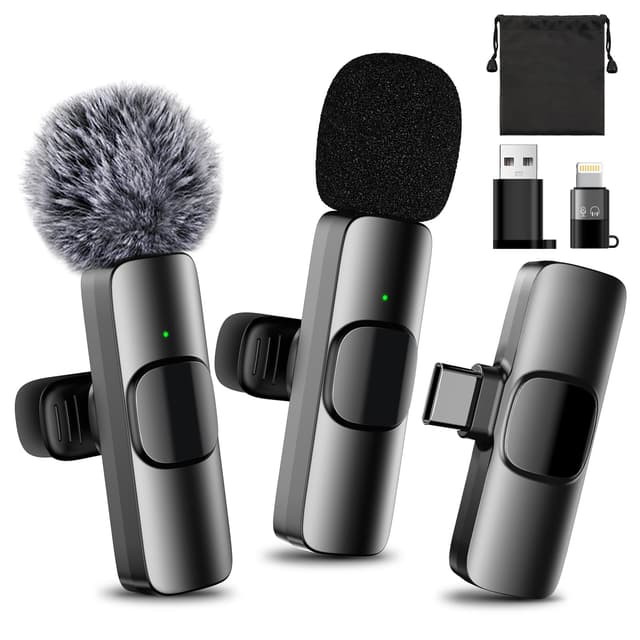 🎤📱 SOOOEC 3-in-1 Kabelloses Ansteckmikrofon für iPhone/Android/PC