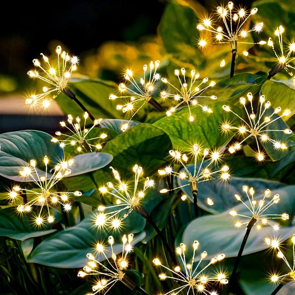 🌼🌞 Redefun Gartendeko Solarleuchten 2 Stück 160 LED Solarstecker