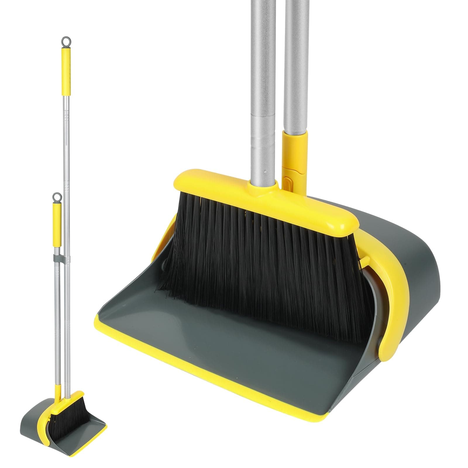 🧹🌟 Dirty Fox Besen- und Kehrschaufel-Set mit 137,2 cm langem Griff – Effiziente Reinigung zu Hause 🌟🧹