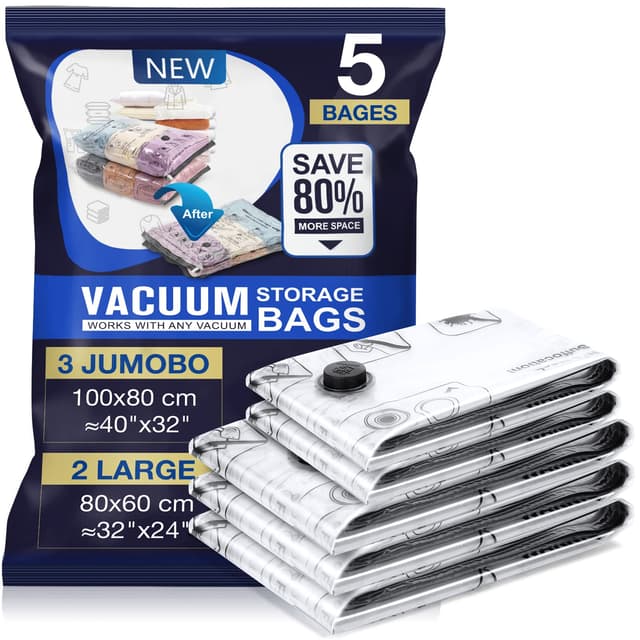 🌟 5 Stück XL Vakuumbeutel für Bettdecken & Kleidung Set 🌟