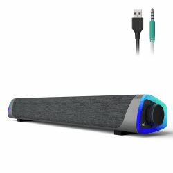 SOULION R30 Computer Lautsprecher mit LED Licht ⭐ Tragbarer Sound Bar Lautsprecher