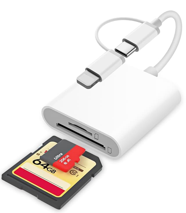 📱【Apple MFI Zertifiziert】SD Kartenleser Lightning | SD Adapter iPhone