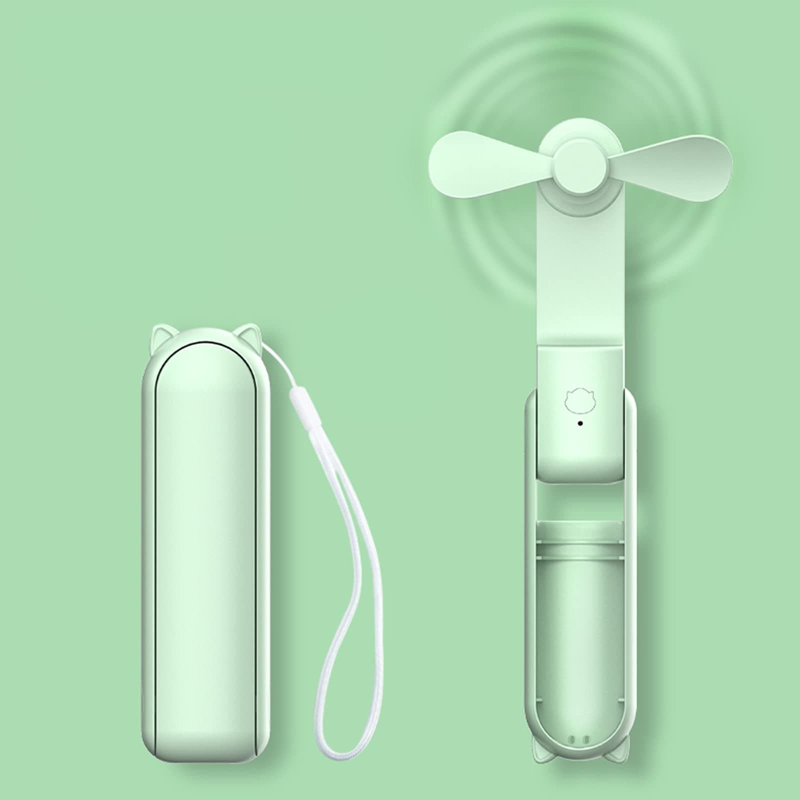 🌬️🔋 HZSK Handheld Mini Fan - Tragbarer faltbarer Ventilator mit Powerbank