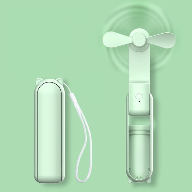 🌬️🔋 HZSK Handheld Mini Fan - Tragbarer faltbarer Ventilator mit Powerbank