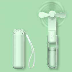 🌬️🔋 HZSK Handheld Mini Fan - Tragbarer faltbarer Ventilator mit Powerbank Angebot bei HelloDeals