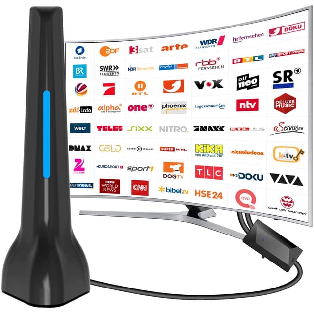 📡 Beste DVB-T2 TV Antenne mit Verstärker innen 🌟