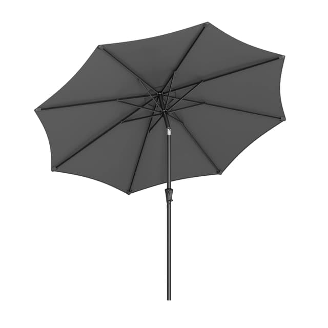 🌞 SONGMICS Sonnenschirm 270 cm, UPF 50+, Strandschirm, beidseitig um 30° knickbar, Sonnenschutz