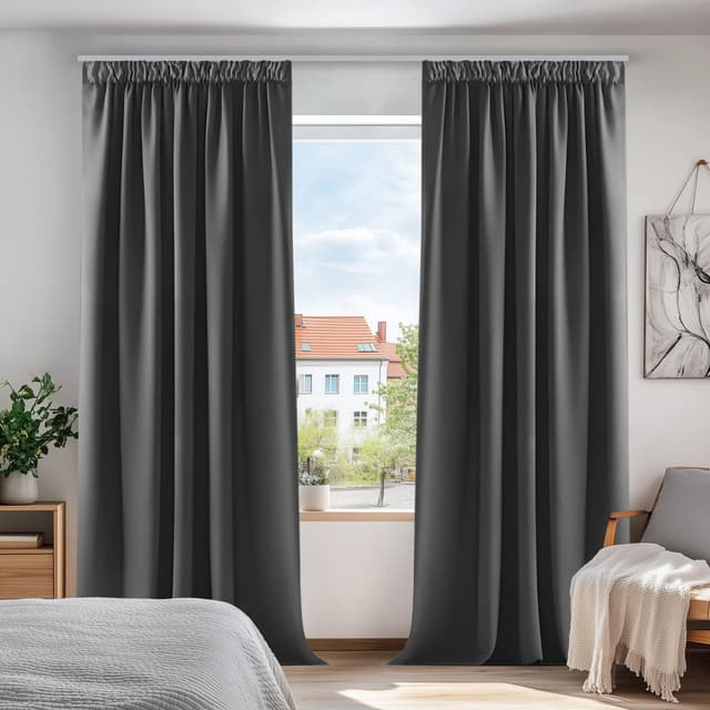 Deconovo Gardinen Set - Blickdicht & Stilvoll! 🌙🪞