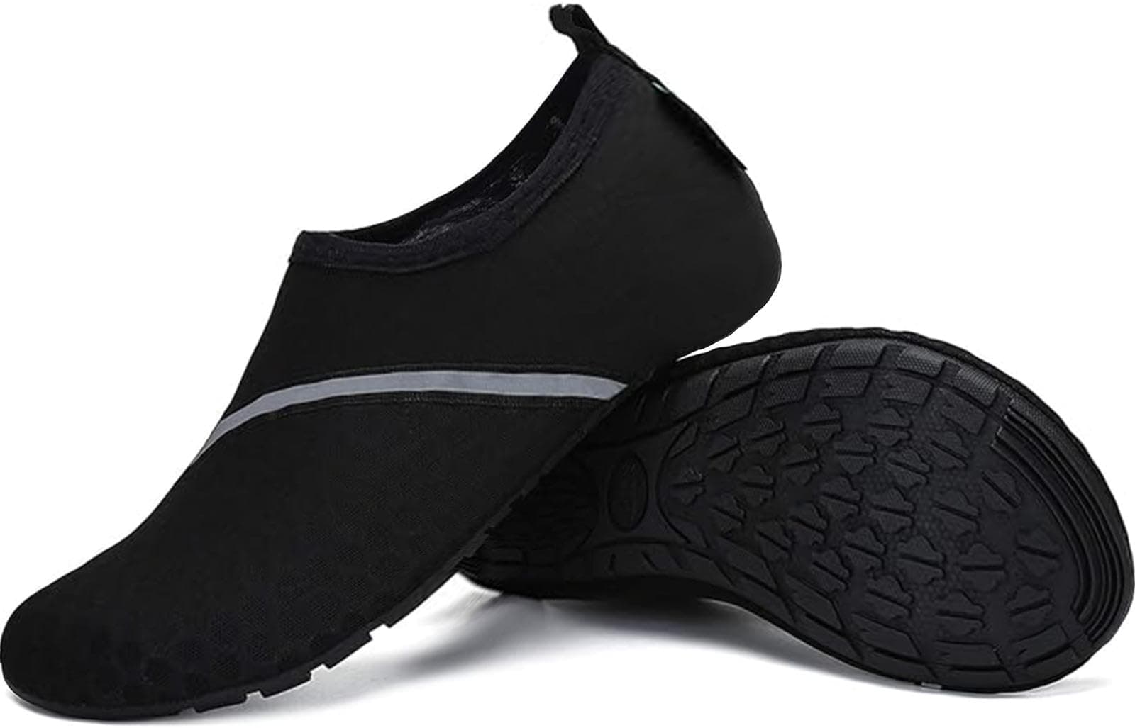 🌊👟 SAGUARO Badeschuhe Herren & Damen - Unheimliches Schwarz 42/43 EU