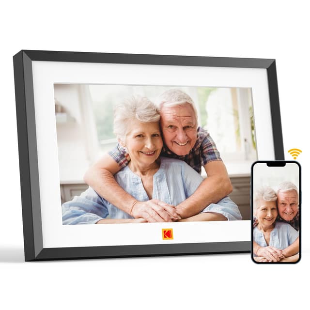 KODAK Digitaler Bilderrahmen 10 Zoll, WLAN Digitale Bilderrahmen, 32GB Speicher, IPS HD Touchscreen 📸