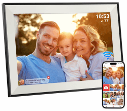 🖼️📸 Frameo Digitaler Bilderrahmen WLAN 10,1 Zoll, 1280x800 HD IPS Touchscreen Angebot bei HelloDeals