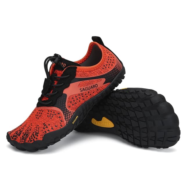 👣 SAGUARO Barfußschuhe Kinder | Badeschuhe für Jungen Mädchen Gr.24-36 30 EU Orange A