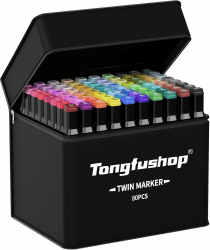 Tongfushop 80 Farben Marker Stifte Set 🎨🖌️